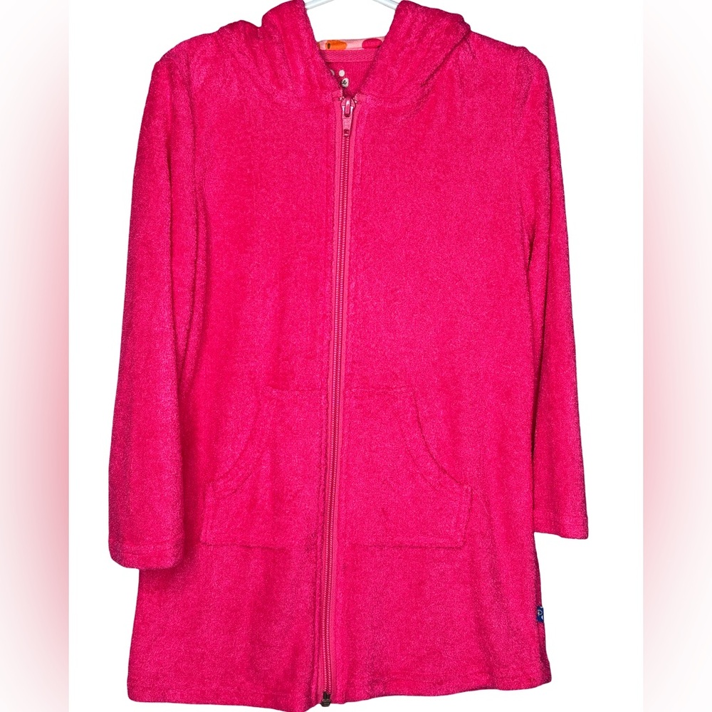 Kickee Pants Pink Bamboo Hooded Toddler Robe 4T